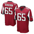 A.Falcons #65 Matthew Bergeron Player Red Color Vapor Home Game Jdoa Stitched Jerseys