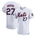 NY.Mets #27 Mark Vientos Player White Home Limited Elite Jdoa Stitched Jerseys