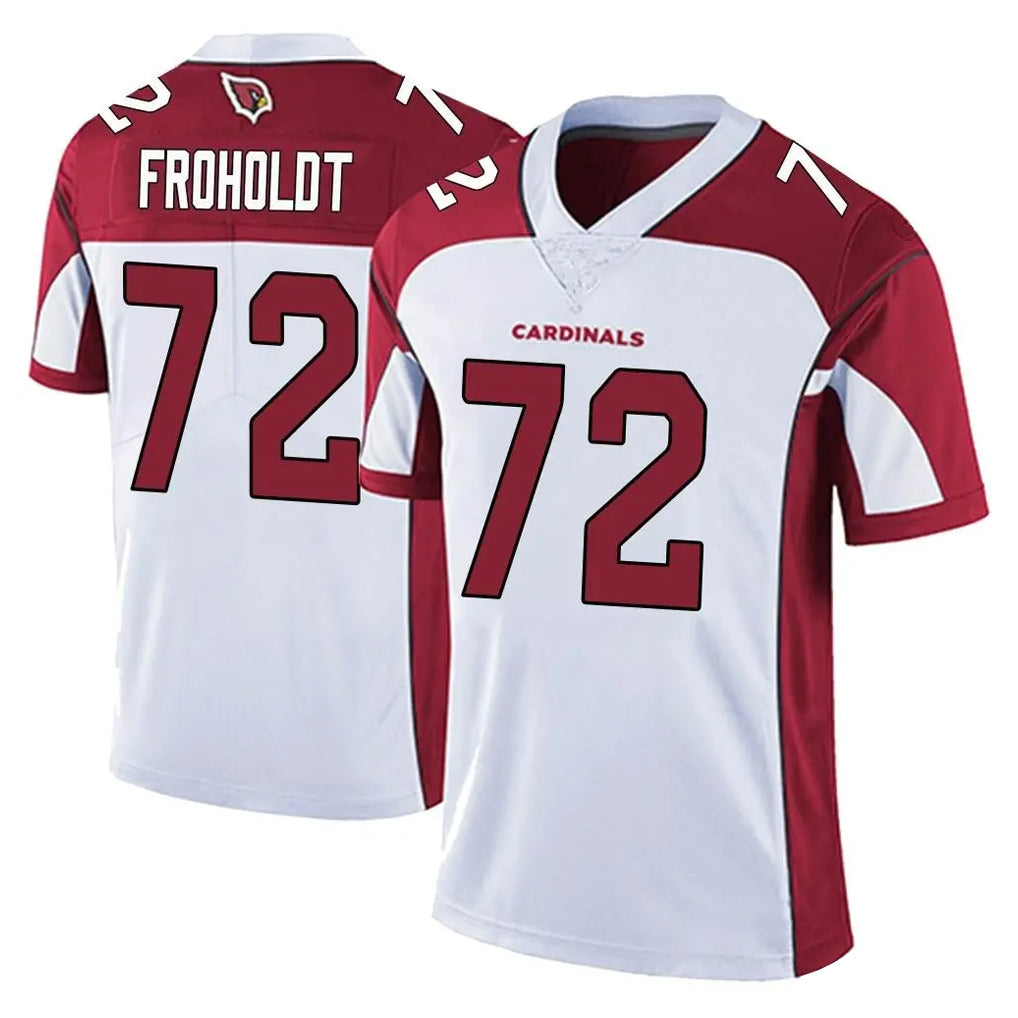 A.Cardinals #72 Hjalte Froholdt Player White Vapor Limited Home Game Jdoa Stitched Jerseys