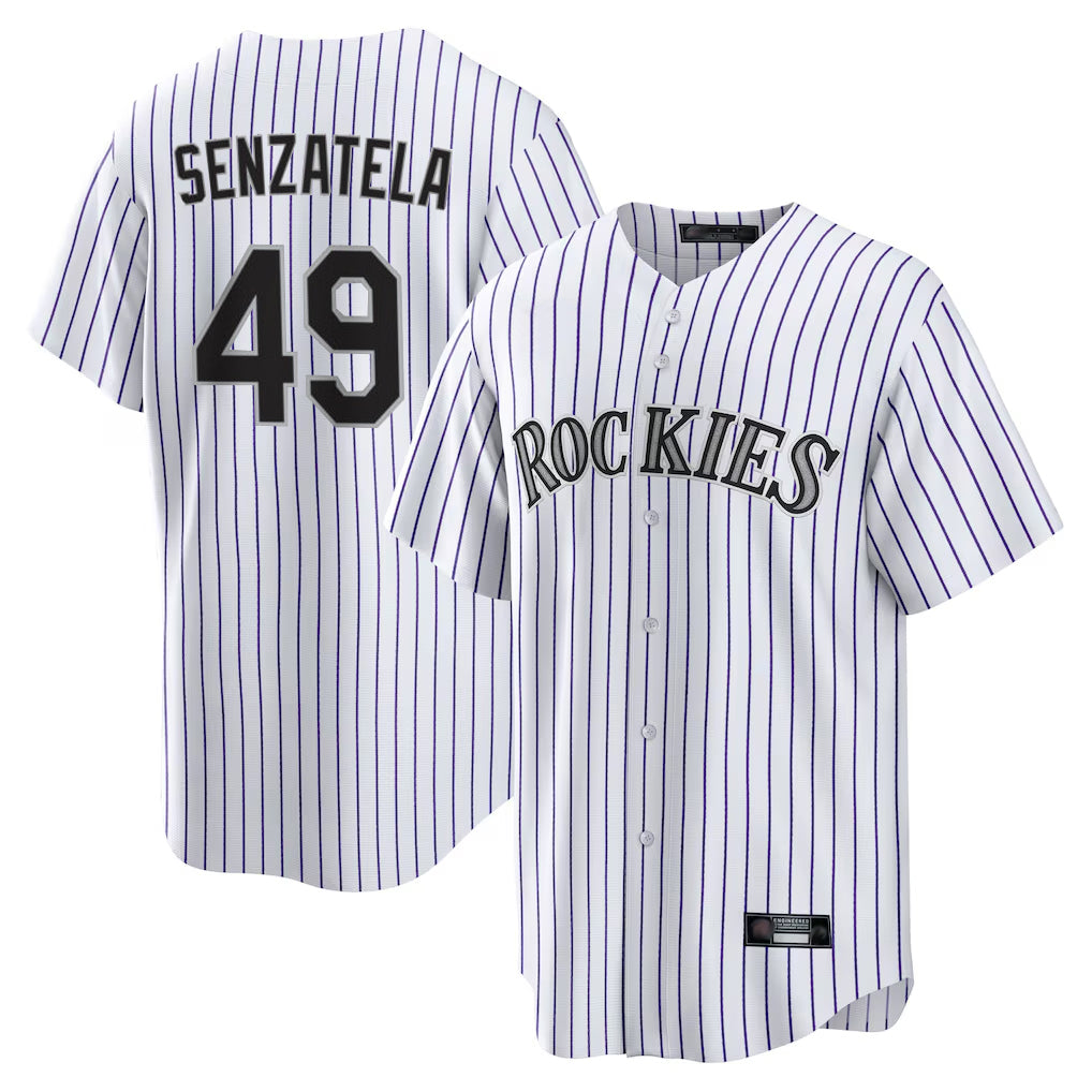 C.Rockies #49 Antonio Senzatela Player White Game Home Jdoa Stitched Jerseys