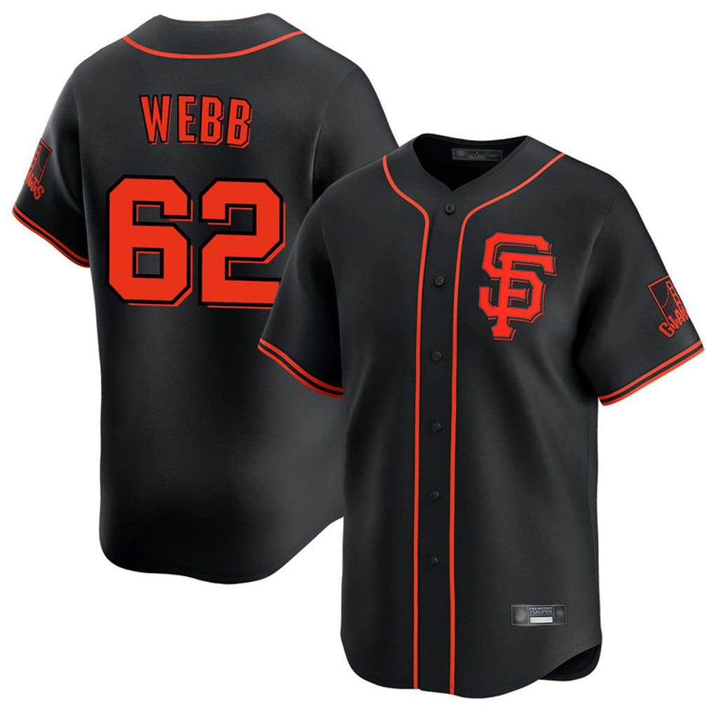 SF.Giants #62 Logan Webb Player Black Home Limited Jdoa Stitched Jerseys