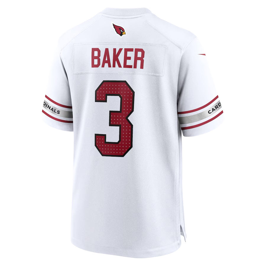 A.Cardinals #3 Budda Baker Player White Game Road Jdoa Stitched Jerseys