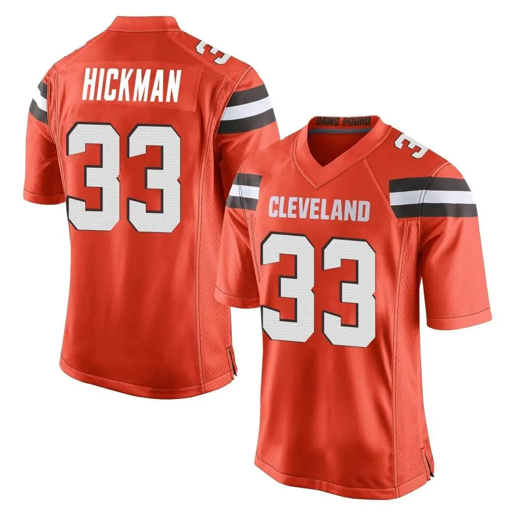 C.Browns #33 Ronnie Hickman Player Orange Home Game Jdoa Stitched Jerseys