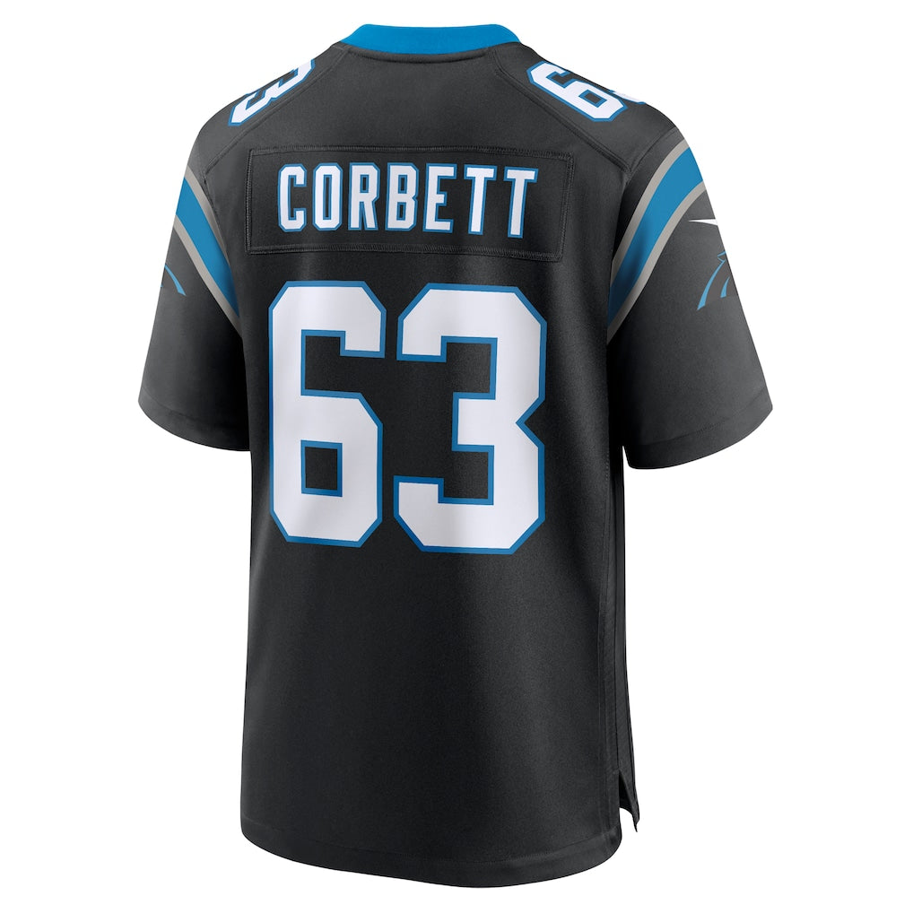 Jdoa C.Panthers #63 Austin Corbett Black Team Game Jersey