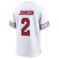 A.Cardinals #2 Will Johnson Player White Home Game Jdoa Stitched Jerseys