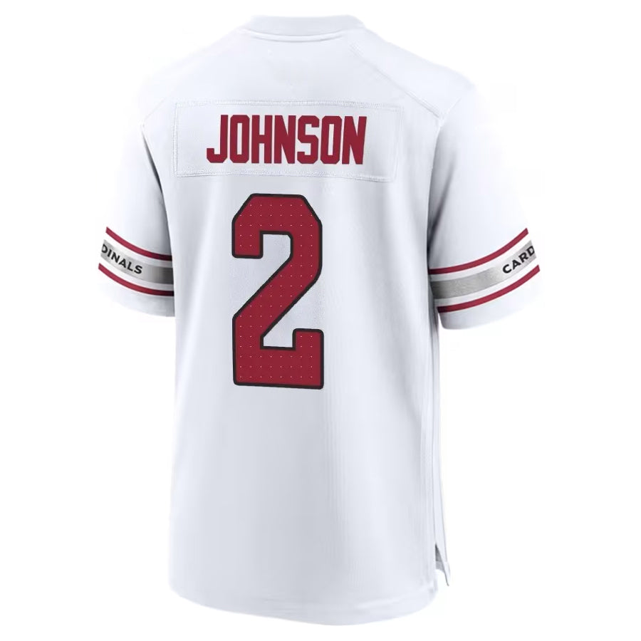A.Cardinals #2 Will Johnson Player White Home Game Jdoa Stitched Jerseys