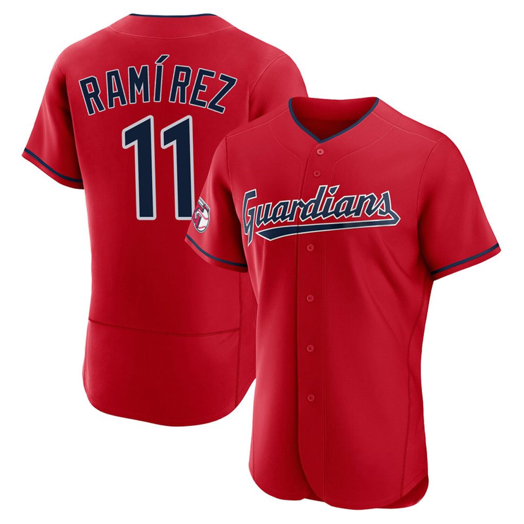 C.Guardians #11 Jose Ramirez Player Red Limited Elite Home Jdoa Stitched Jerseys