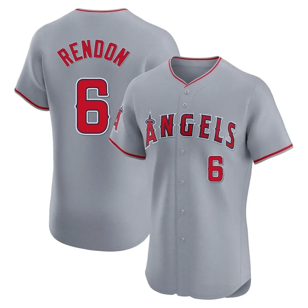 LA.Angels #6 Anthony Rendon Player Gray Home Limited Elite Jdoa Stitched Jerseys