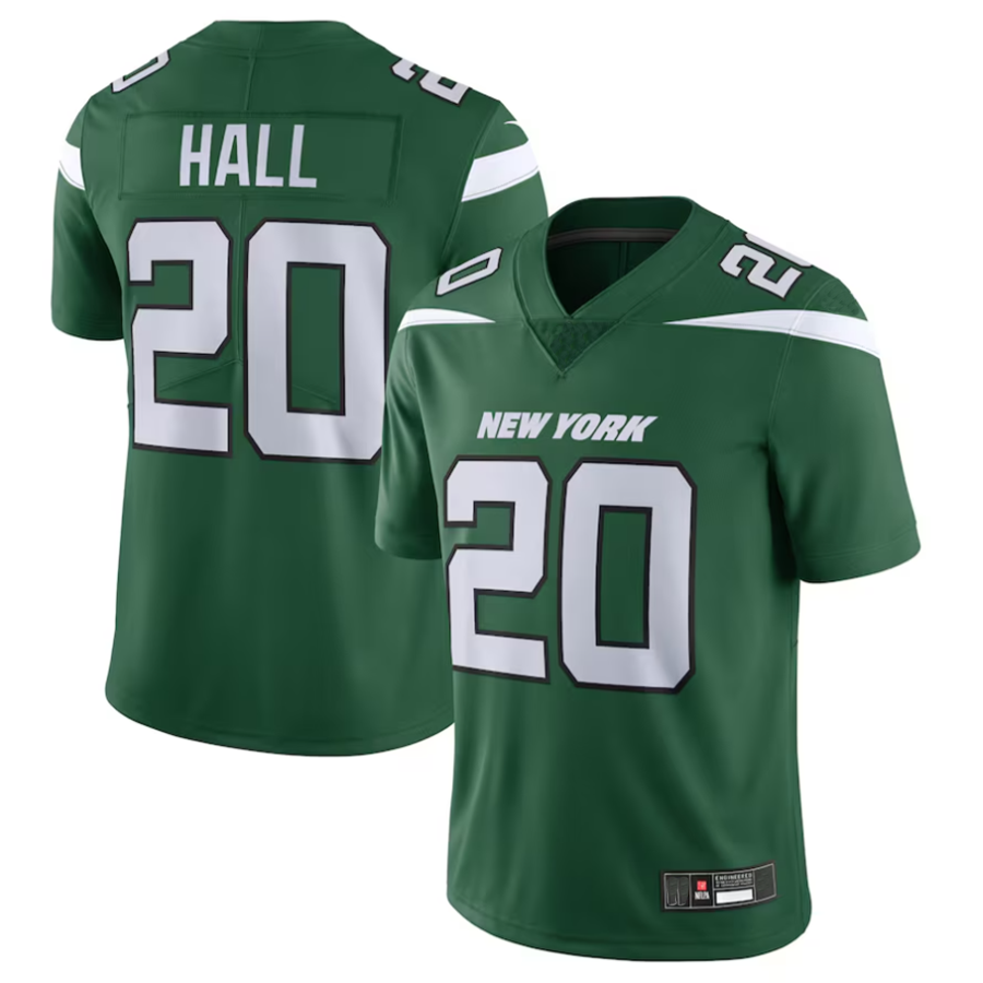 Jdoa #20 Breece Hall Player NY.Jets Gotham Green Vapor Untouchable Limited Stitched Jerseys