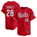C.Reds #28 Eugenio Su¨¢rez Player Red Home Limited Jdoa Stitched Jerseys