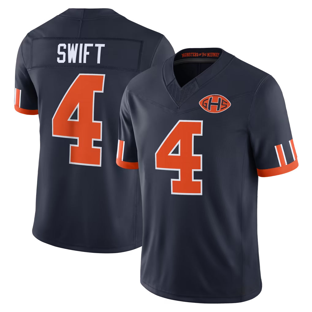 C.Bears #4 D'Andre Swift Player Navy Limited 2026 Rivalries Collection Home Game Jdoa Stitched Jerseys