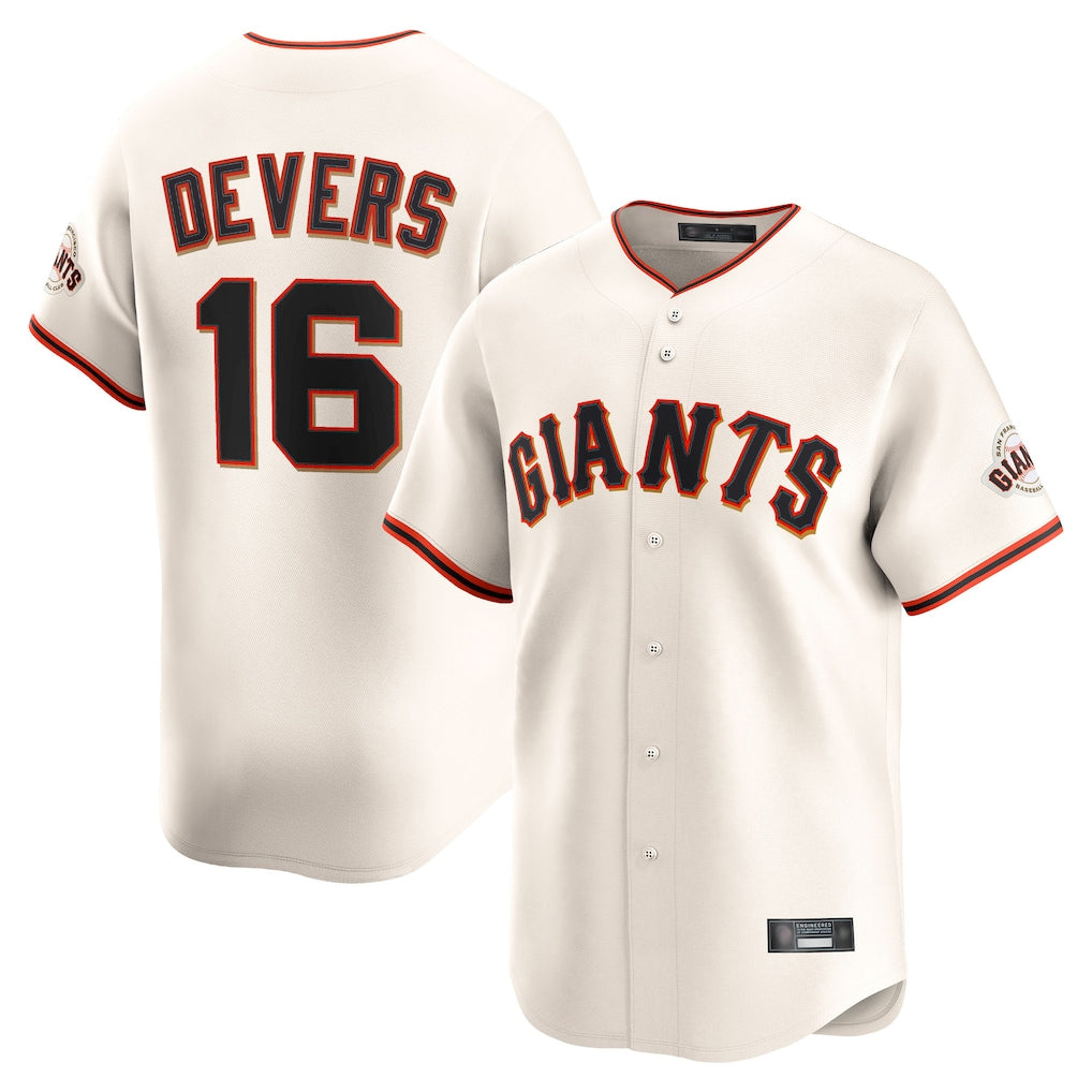 SF.Giants #16 Rafael Devers Player Cream Home Limited Jdoa Stitched Jerseys