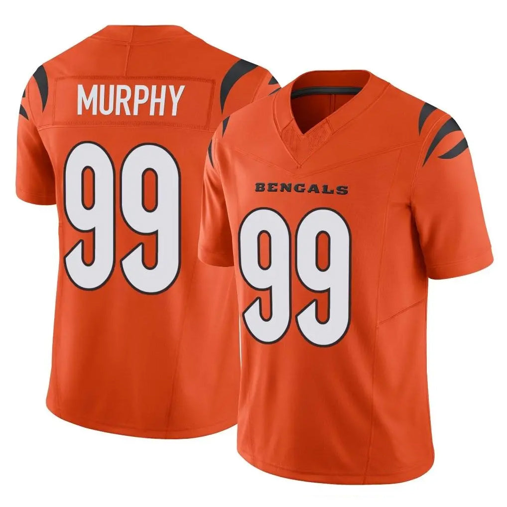 C.Bengals #99 Myles Murphy Player Orange Vapor F.U.S.E. Limited Home Game Jdoa Stitched Jerseys