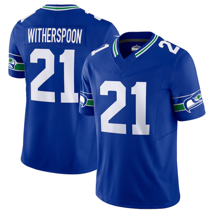 Jdoa S.Seahawks #21 Devon Witherspoon Player Royal Alternate Vapor F.U.S.E. Stitched Jerseys