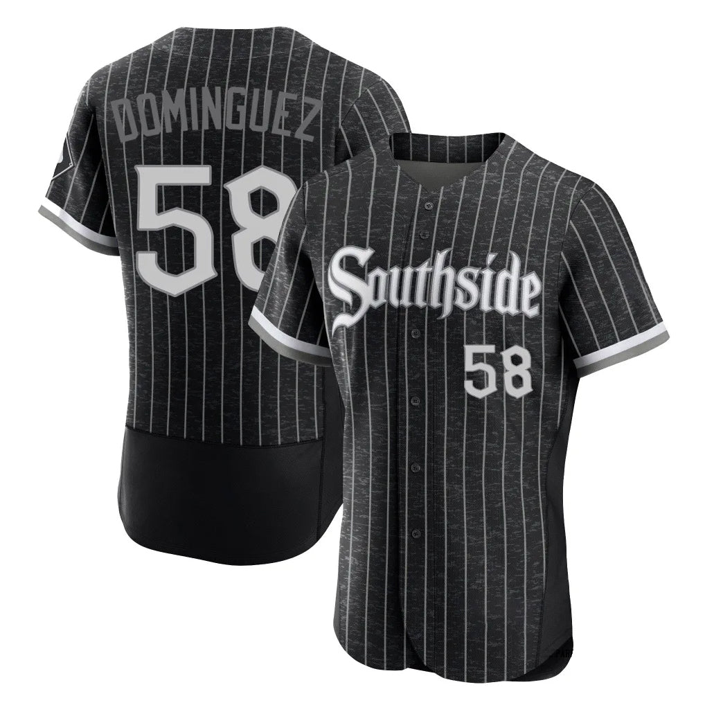 C.White Sox #58 Seranthony Dom¨ªnguez Player Black City Connect Limited Elite Home Jdoa Stitched Jerseys