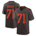 C.Browns #71 Tytus Howard Player Brown Alternate Home Game Jdoa Stitched Jerseys