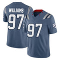 NE.Patriots #97 Milton Williams Player Blue Limited Rivalries Collection Home Game Jdoa Stitched Jerseys