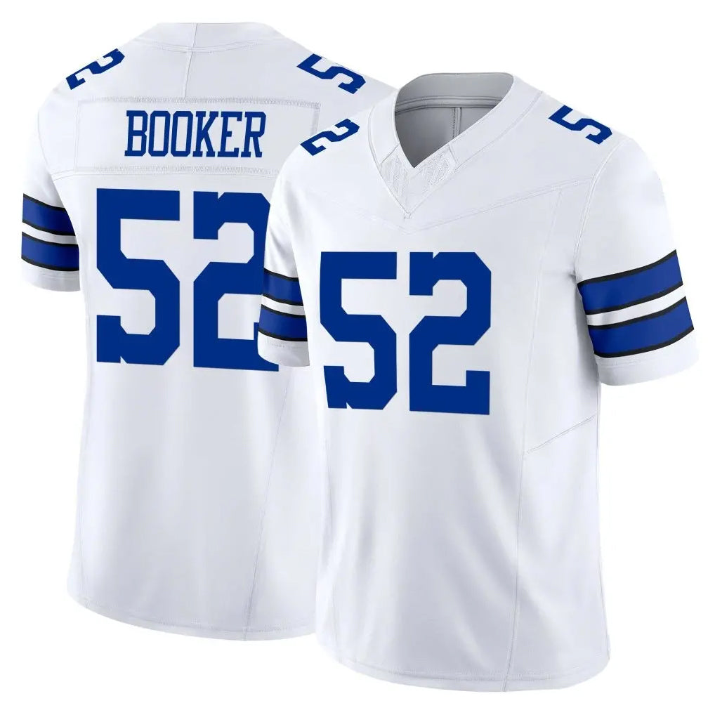D.Cowboys #52 Tyler Booker Player White Limited Vapor F.U.S.E. Home Game Jdoa Stitched Jerseys