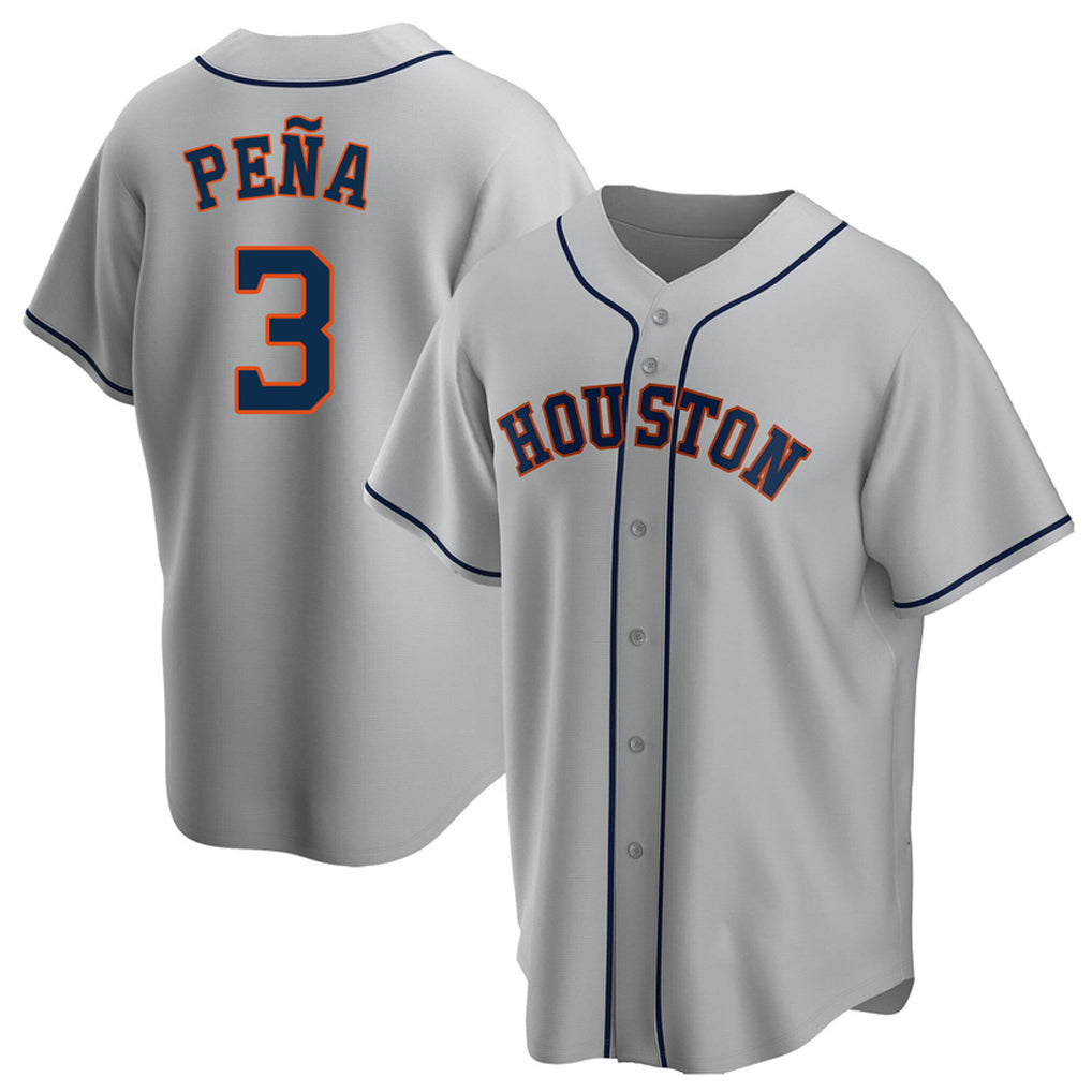 H.Astros #3 Jeremy Pena Player Gray Home Game Jdoa Stitched Jerseys
