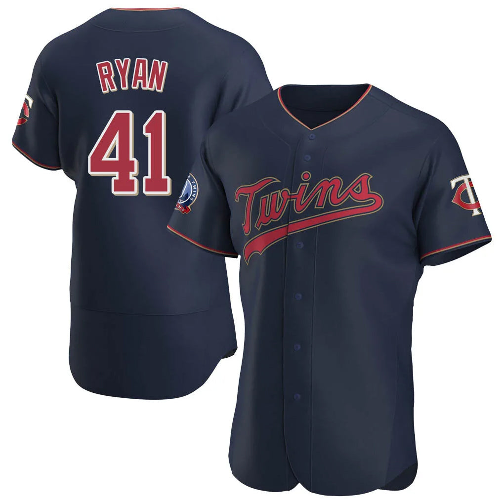 M.Twins #41 Joe Ryan Player Navy 60th Home Limited Elite Jdoa Stitched Jerseys