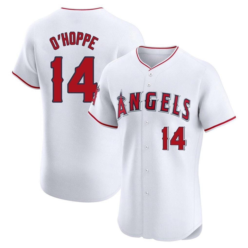 LA.Angels #14 Logan O'Hoppe Player White Limited Elite Jdoa Stitched Home Jerseys