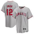 LA.Angels #12 Jorge Soler Player Gray Home Game Jdoa Stitched Jerseys