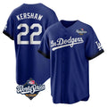 LA.Dodgers #22 Clayton Kershaw Player Royal World Series City Connect Home Game Jdoa Stitched Jerseys