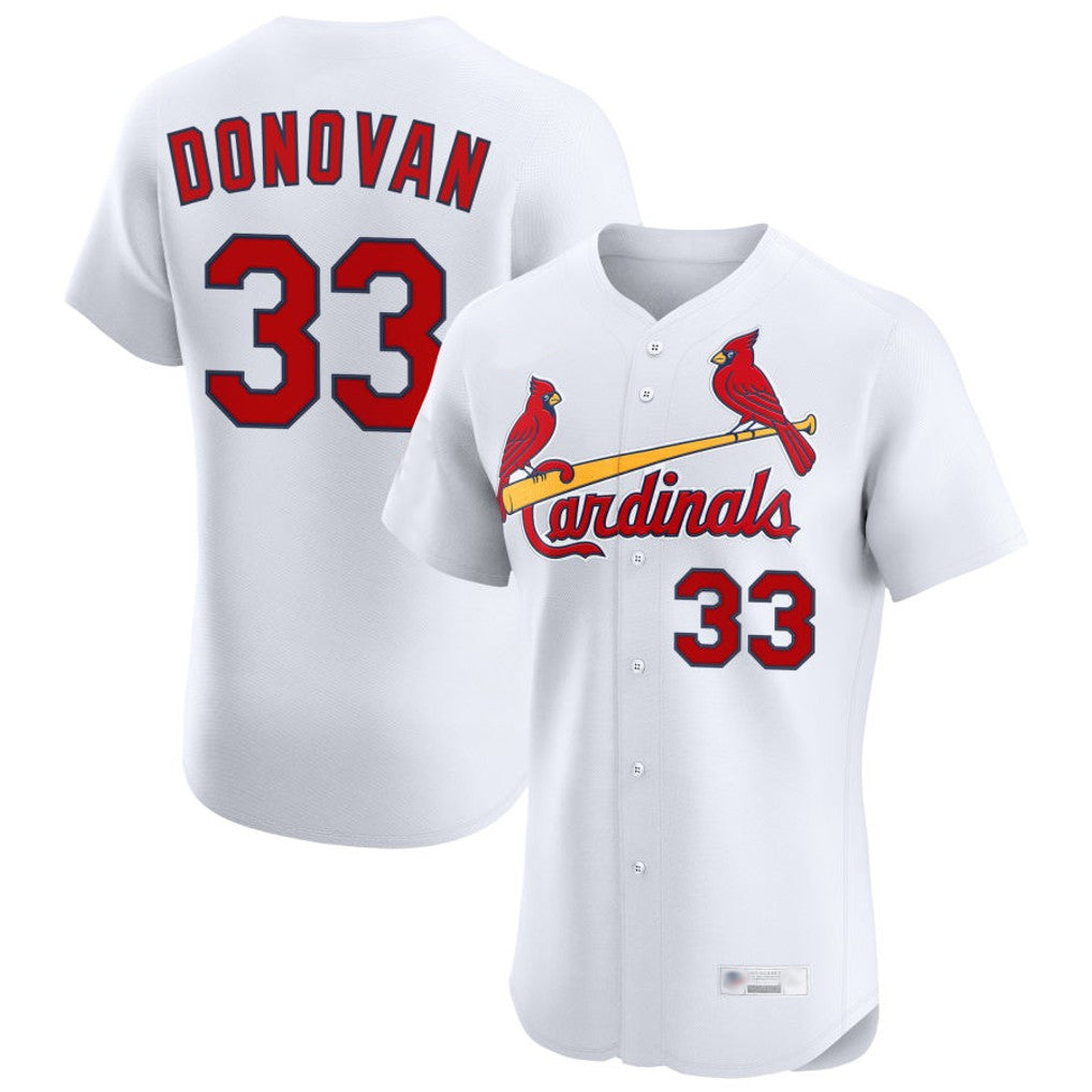 St. Louis Cardinals #33 Brendan Donovan Player White Home Limited Elite Jdoa Stitched Jerseys