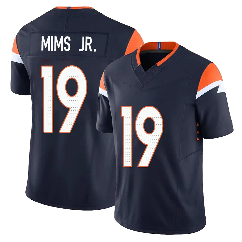 D.Broncos #19 Marvin Mims Jr. Player Navy Limited Vapor F.U.S.E. Home Game Jdoa Stitched Jerseys