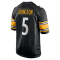 Jdoa P.Steelers #5 Cameron Johnston Black Game Jersey