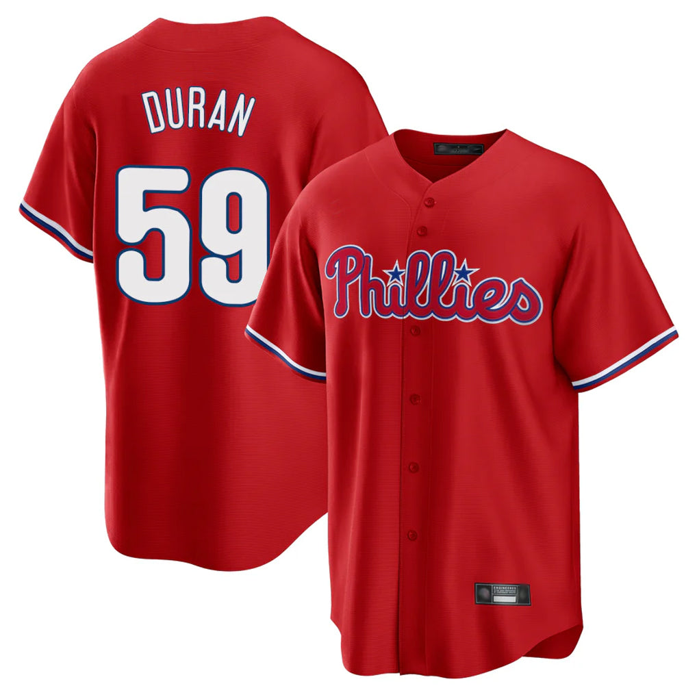 P.Phillies #59 Jhoan Duran Player Red Home Game Jdoa Stitched Jerseys