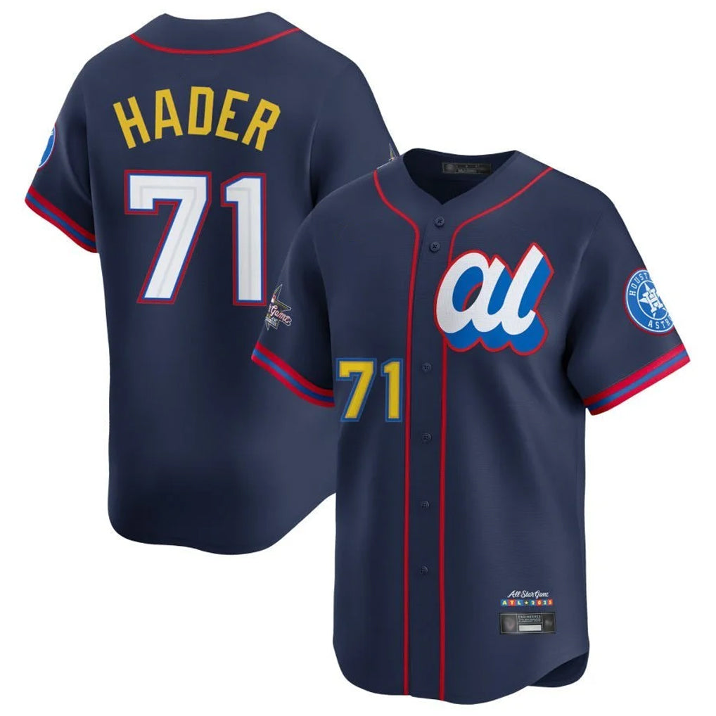 H.Astros #71 Josh Hader Player Navy American League All-Star Game Limited Jdoa Stitched Jerseys