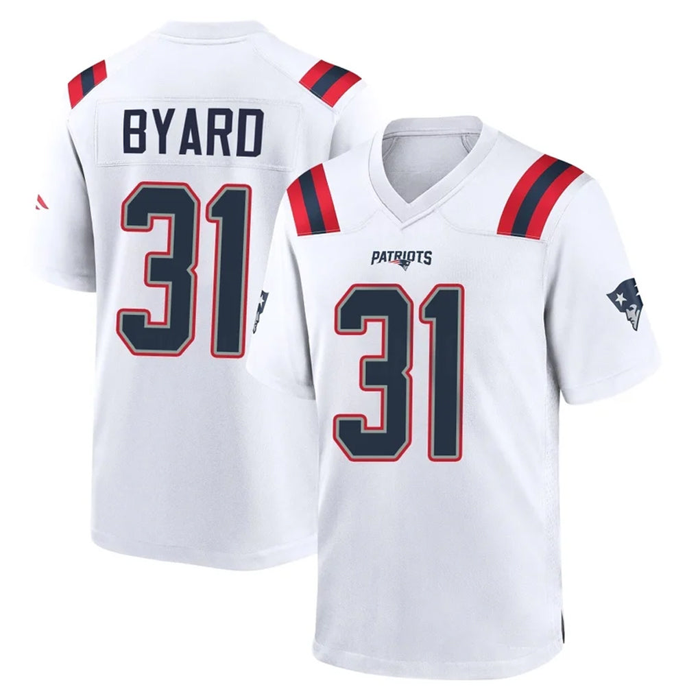 NE.Patriots #31 Kevin Byard Player White Home Game Jdoa Stitched Jerseys