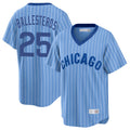 C.Cubs #25 Mois¨¦s Ballesteros Player Blue T-shirt Cooperstown Collection Limited Jdoa Stitched Jerseys