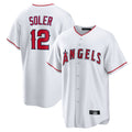LA.Angels #12 Jorge Soler Player White Home Game Jdoa Stitched Jerseys