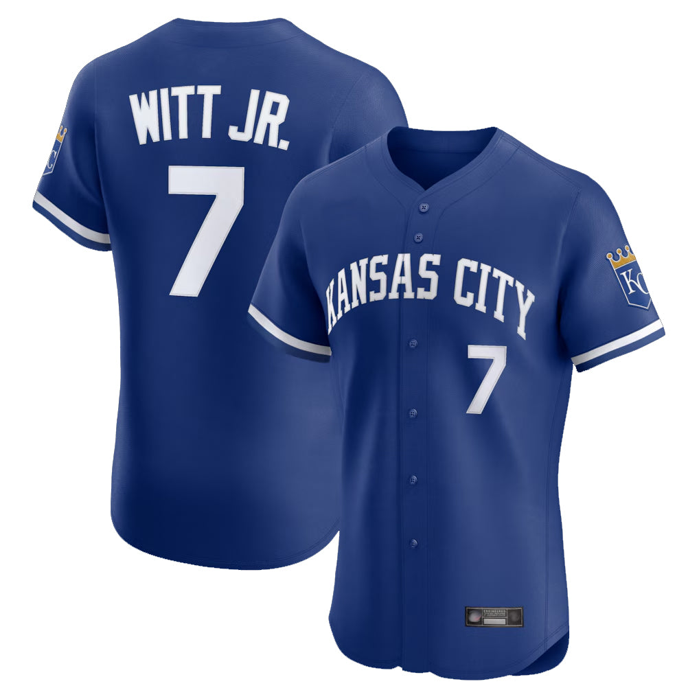 KC.Royals #7 Bobby Witt Jr. Player Royal Limited Elite Home Jdoa Stitched Jerseys