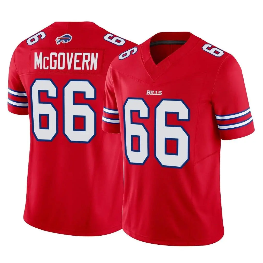 B.Bills #66 Connor McGovern Player Red Vapor F.U.S.E. Jersey Limited Home Game Jdoa Stitched Jerseys