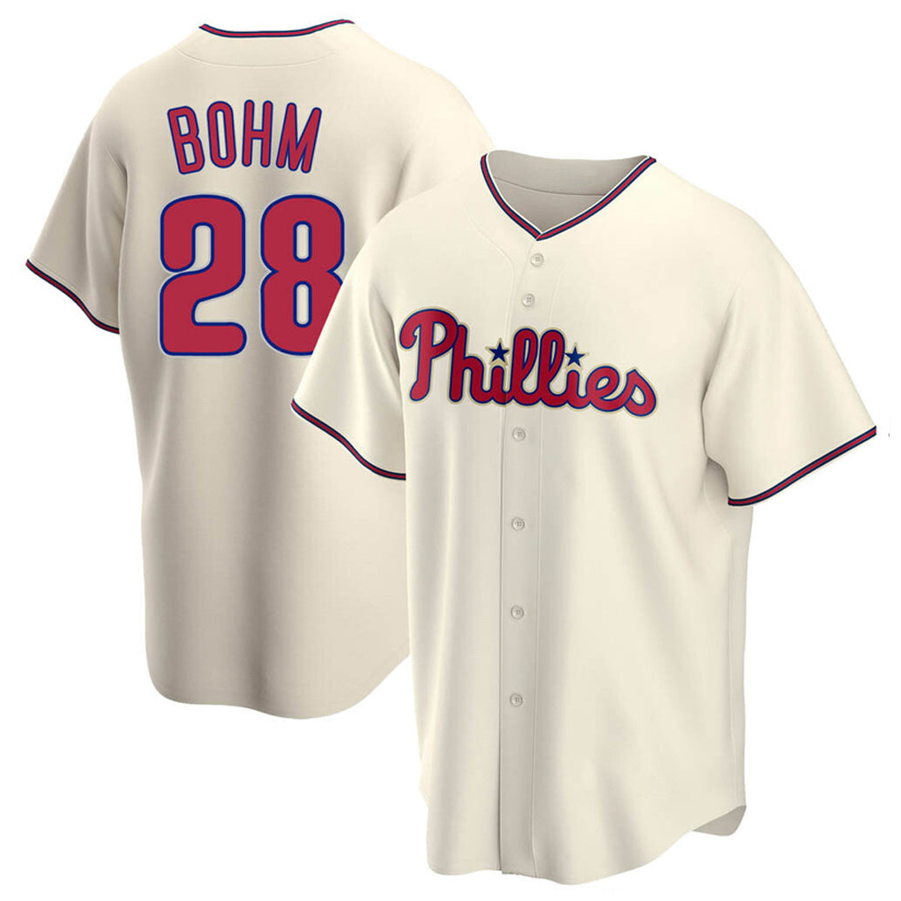 P.Phillies #28 Alec Bohm Player Cream Home Game Jdoa Stitched Jerseys