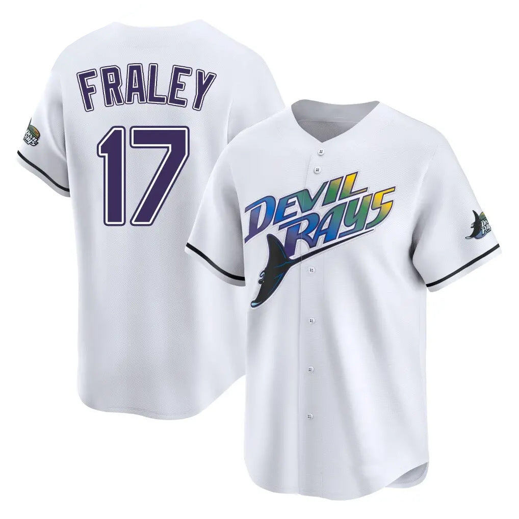 T.Bay Rays #17 Jake Fraley Player White City Connect Home Jdoa Stitched Jerseys