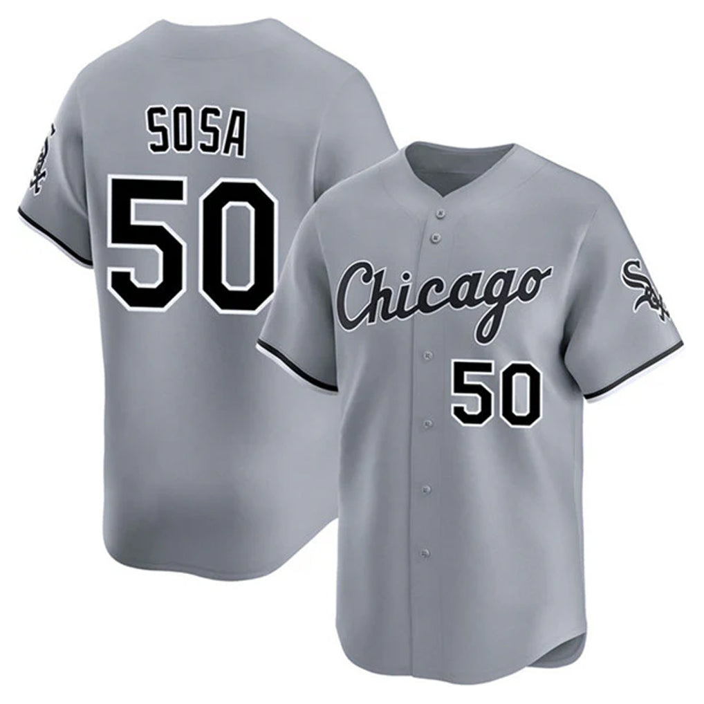 C.White Sox #50 Lenyn Sosa Player Gray Road Limited Home Jdoa Stitched Jerseys