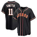 H.Astros #11 Cam Smith Player Black Fashion Out Home Game Jdoa Stitched Jerseys