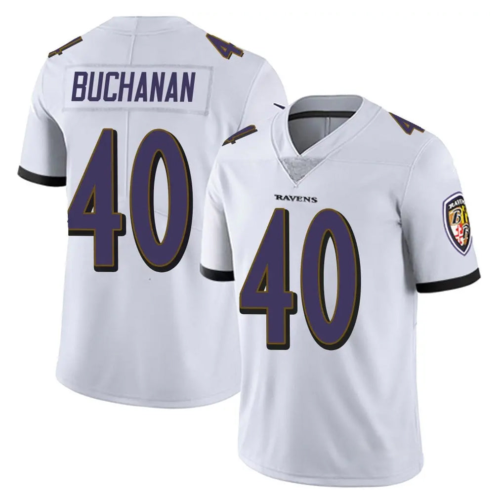 B.Ravens #40 Teddye Buchanan Player White Vapor F.U.S.E. Limited Jdoa Stitched Jerseys