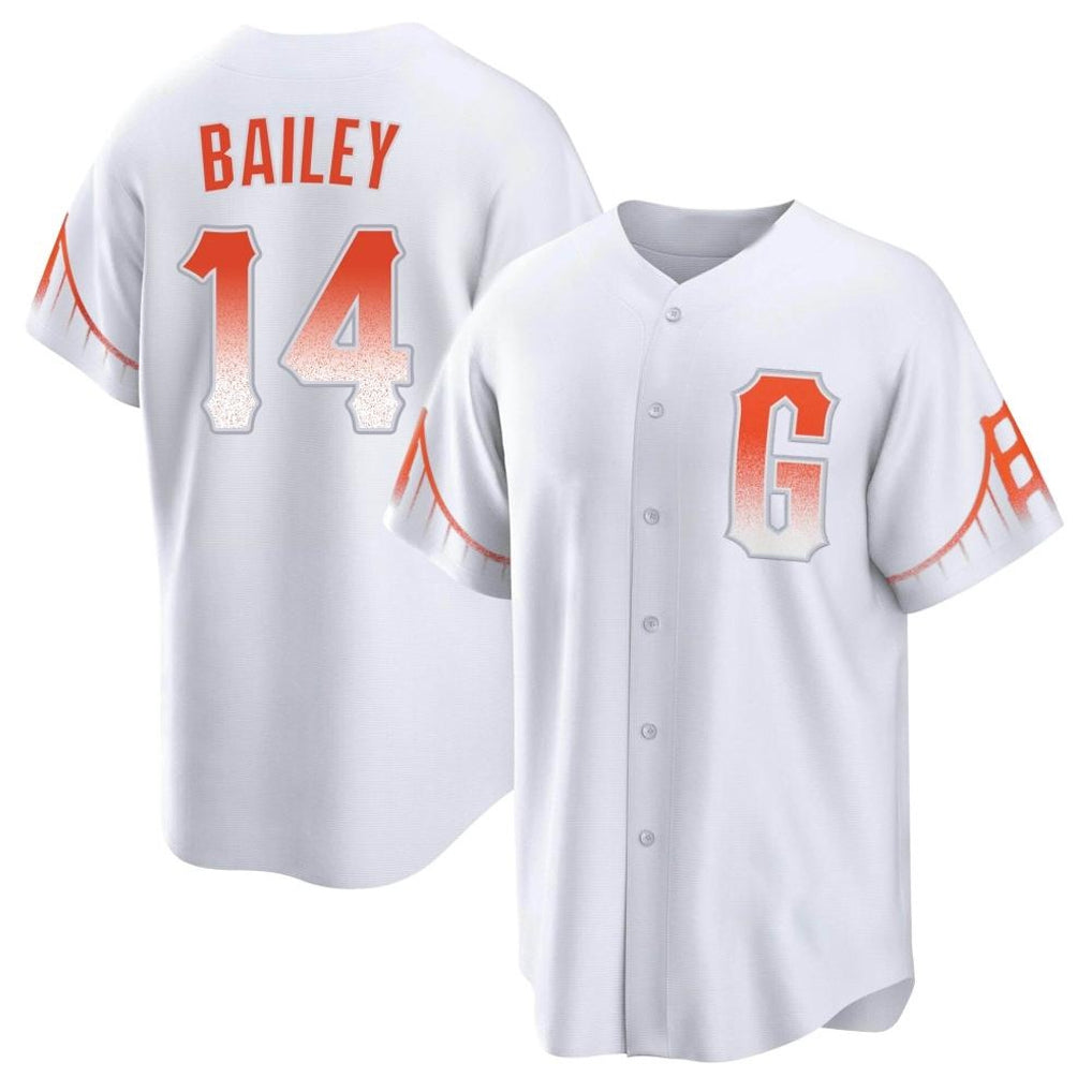 SF.Giants #14 Patrick Bailey Player White City Connect Home Game Jdoa Stitched Jerseys
