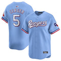 T.Rangers #5 Corey Seager Player Light Blue Limited Home Jdoa Stitched Jerseys