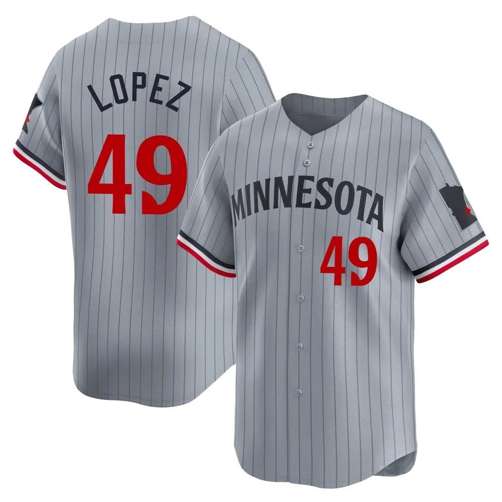 M.Twins #49 Pablo Lopez Player Gray Home Limited Jdoa Stitched Jerseys