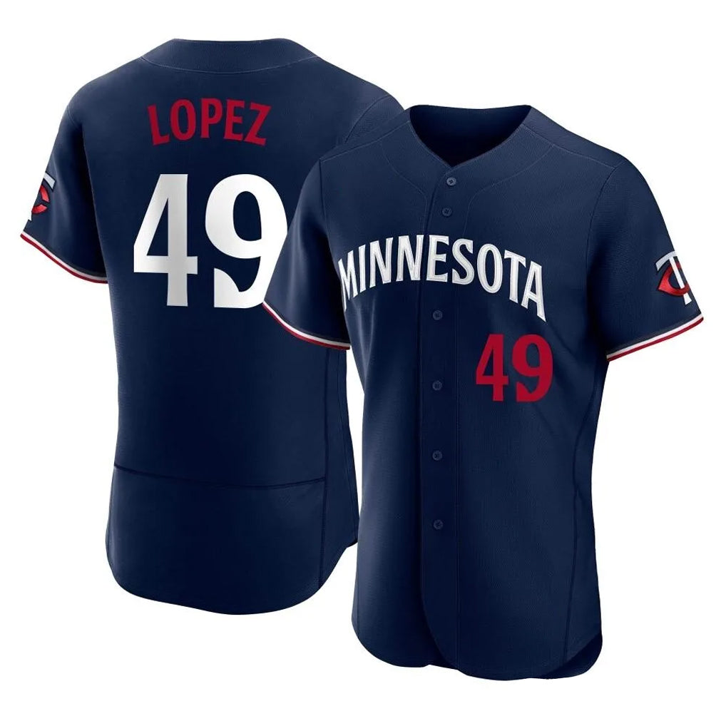 M.Twins #49 Pablo Lopez Player Navy Replica Home Limited Elite Jdoa Stitched Jerseys