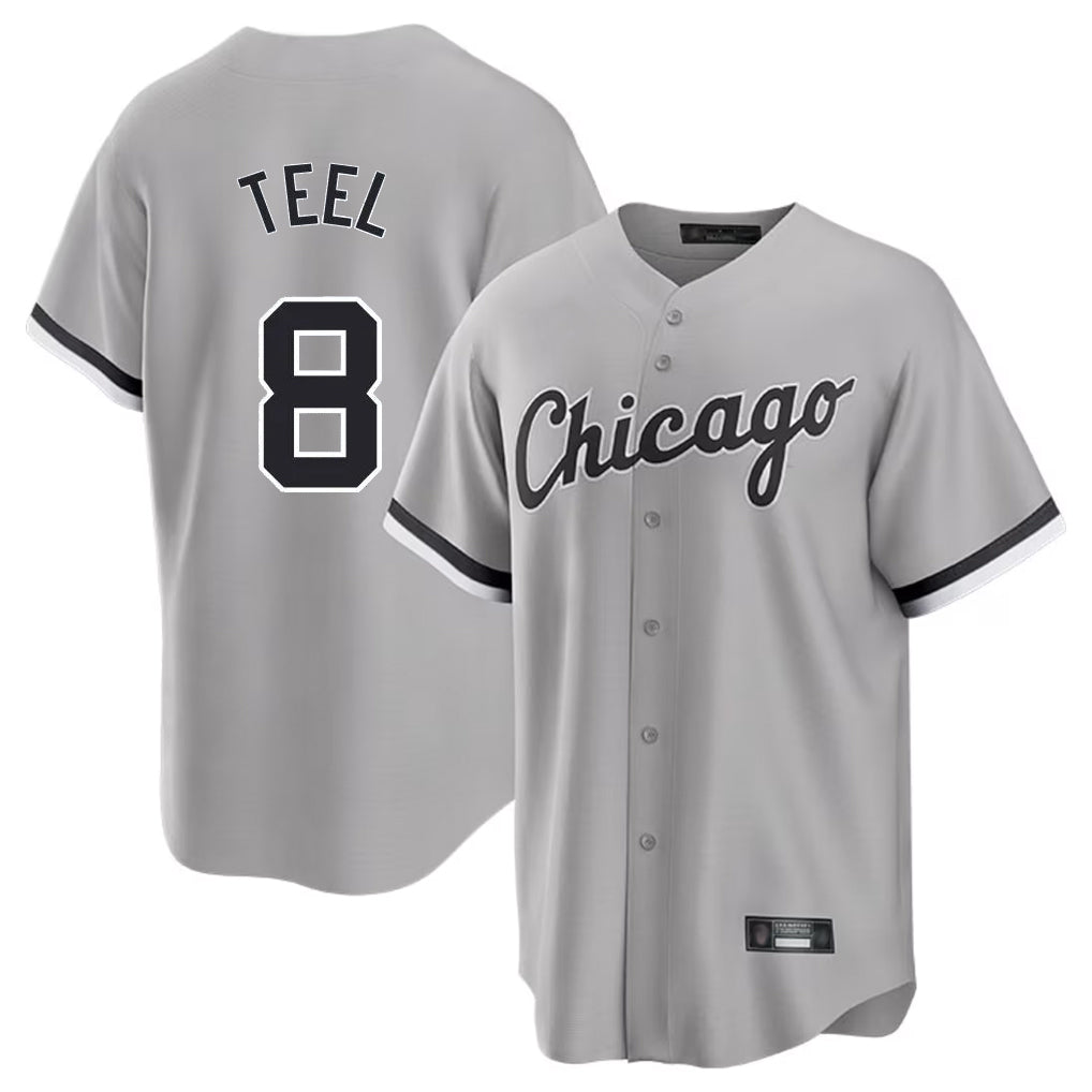 C.White Sox #8 Kyle Teel Player Gray Home Game Jdoa Stitched Jerseys