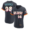 S.Diego Padres #98 Randy Vasquez Player Obsidian 2026 City Connect Home Limited Elite T-shirt Jdoa Stitched Jerseys