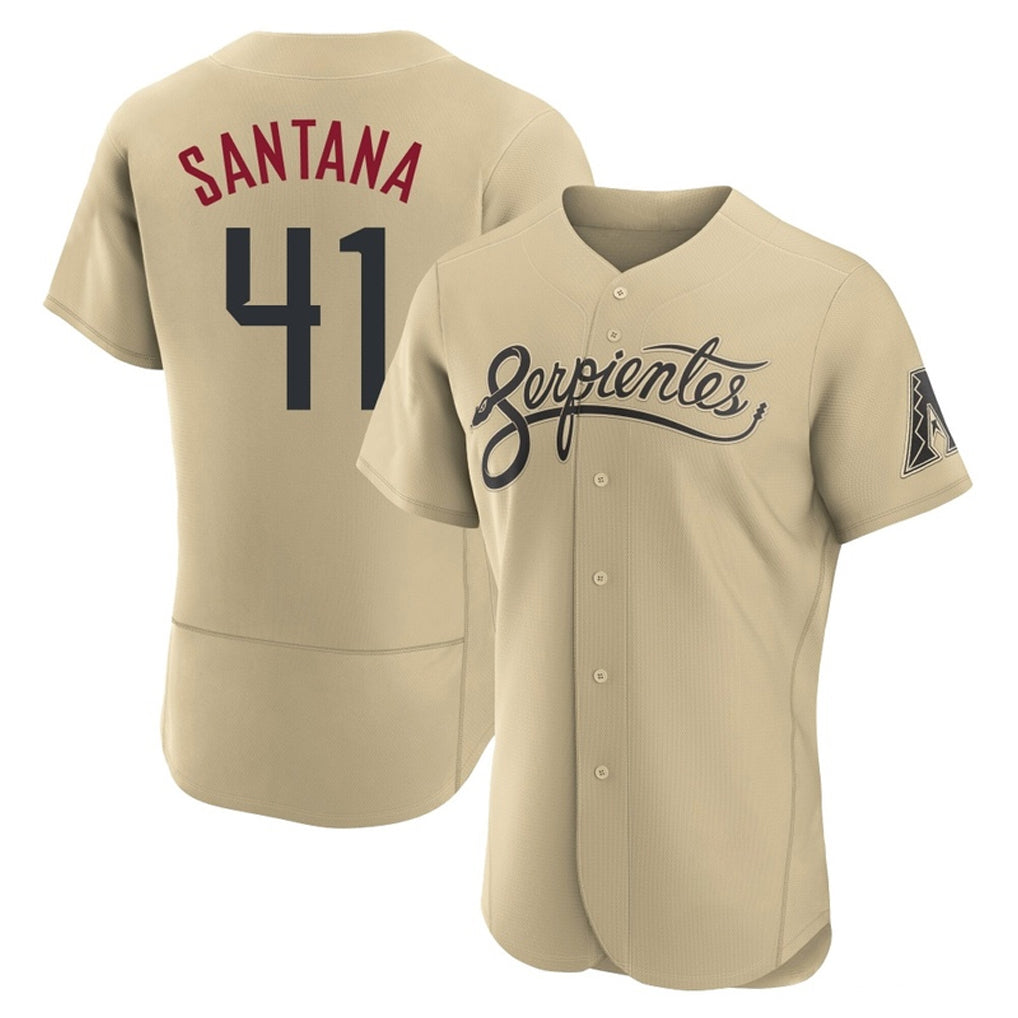 A.Diamondbacks #41 Carlos Santana Player Tan City Connect Limited Elite Home Game Jdoa Stitched Jerseys