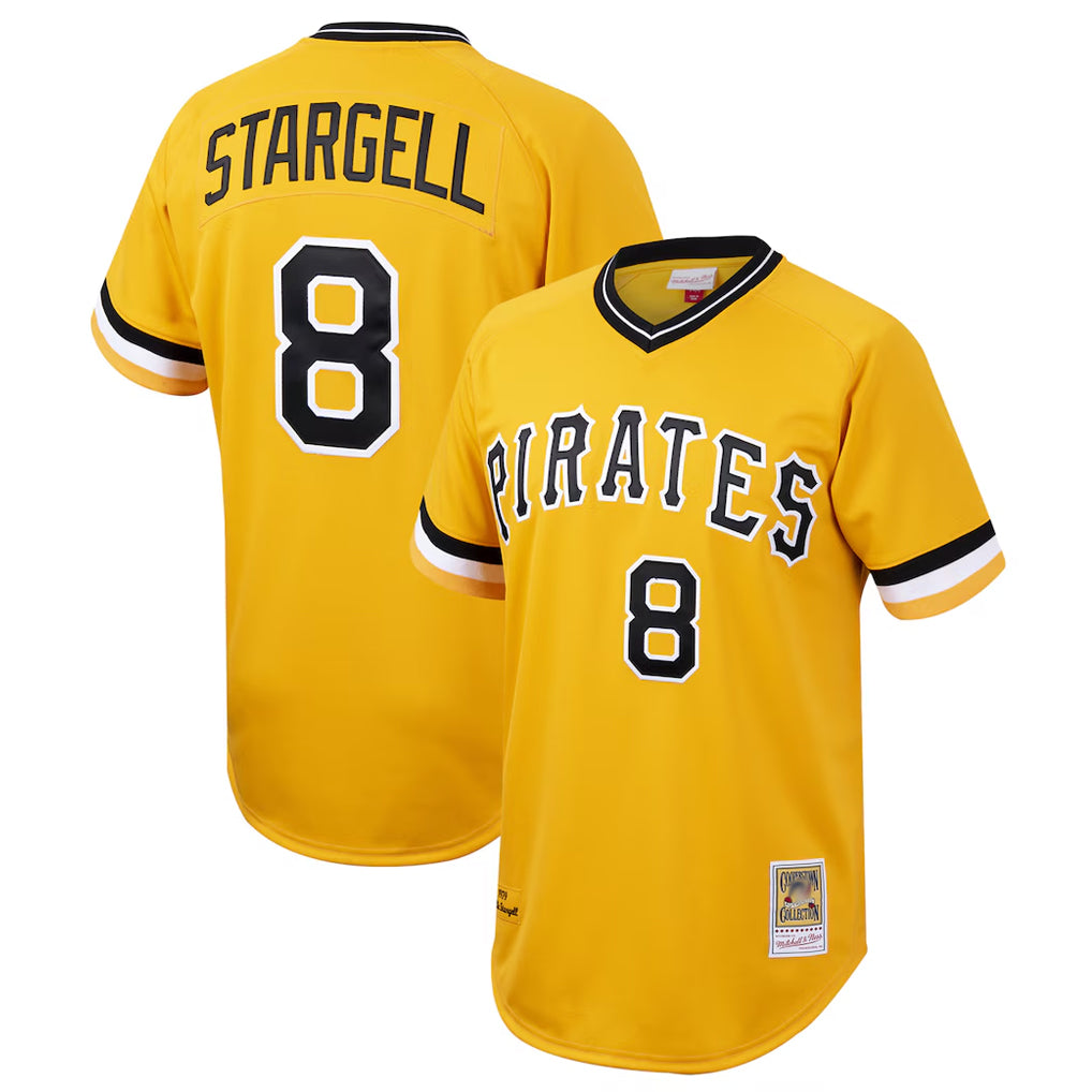 P.Pirates #8 Willie Stargell Player Gold Mitchell & Ness Cooperstown Collection 1979 Limited Jdoa Stitched Jerseys